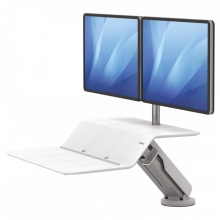 Stanice pracovní Fellowes Sit-Stand Lotus ™ RT pro 2 monitory, bílá