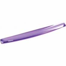 Podložka zápěstí ke klávesnici Fellowes Crystal, gelová, fialová