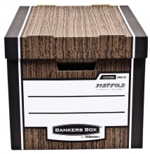 Box přepravní Fellowes Bankers Woodgrain střední, hnědý, extra silný, (10ks)