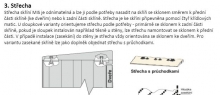 Střecha s průchodkami pro MIS 600/900 (varianta pod omítku)