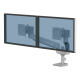 Rameno pro 2 monitory kompaktní Fellowess TALLO™, stříbrná