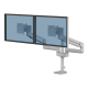 Rameno pro 2 monitory Fellowess TALLO Modular™ 2FMS, stříbrná